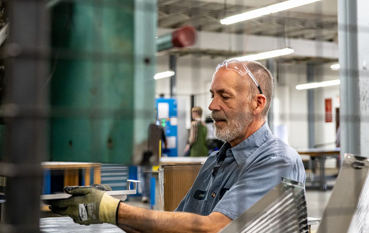 Commercial Photography of industrial worker in a manufacturing plant
